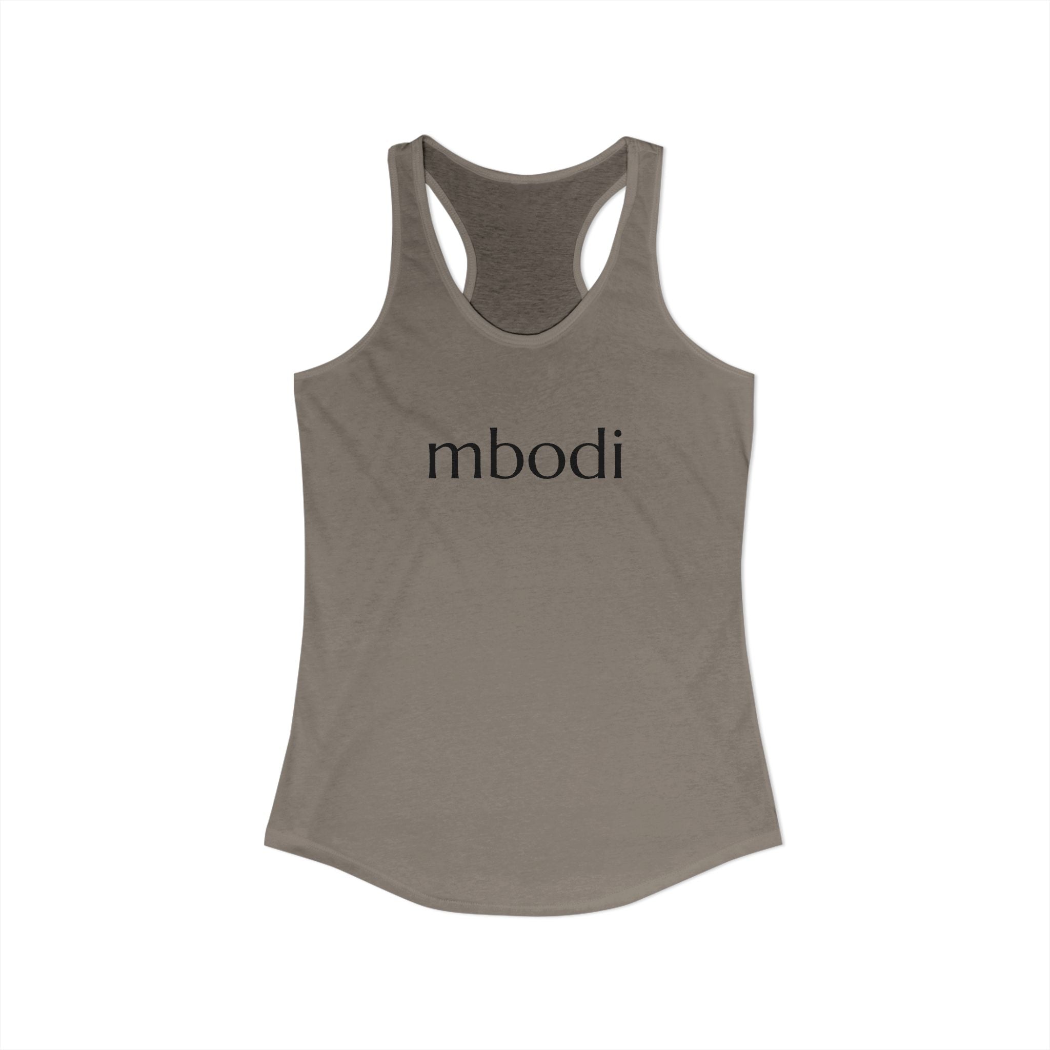 women's racerback tank - black text