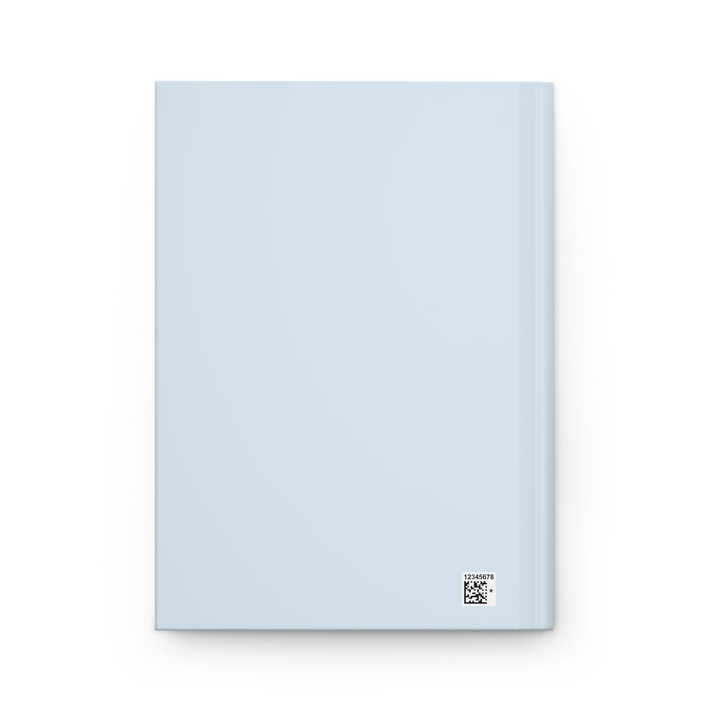 light blue hardcover journal
