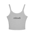 women's spaghetti strap tank - black text