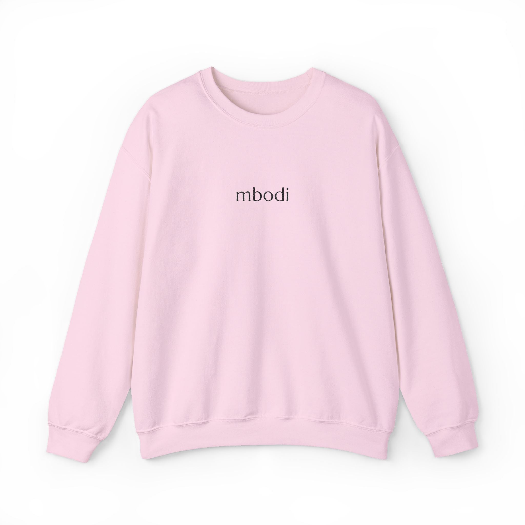 mbodi crewneck - black small letters