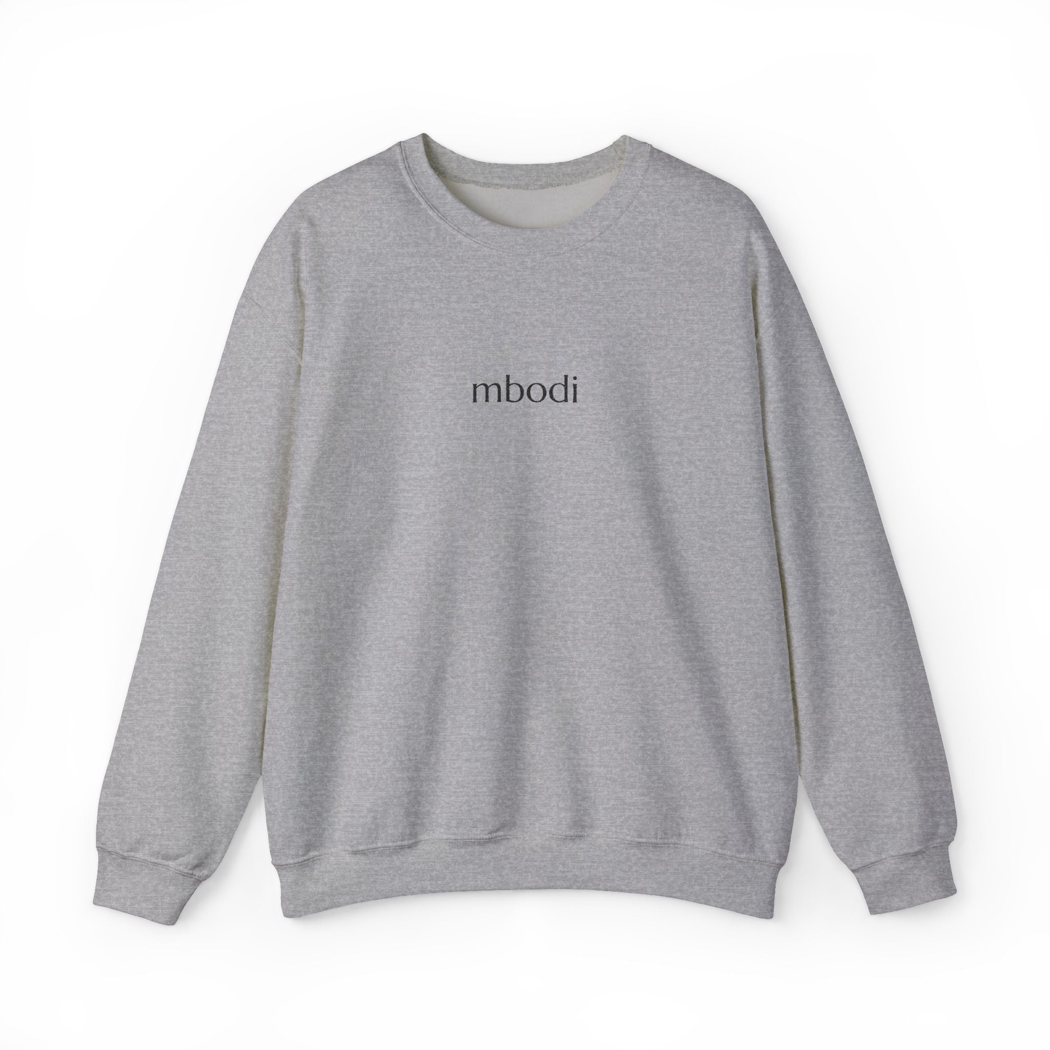 mbodi crewneck - black small letters