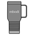 mbodi tumbler 20oz - white text