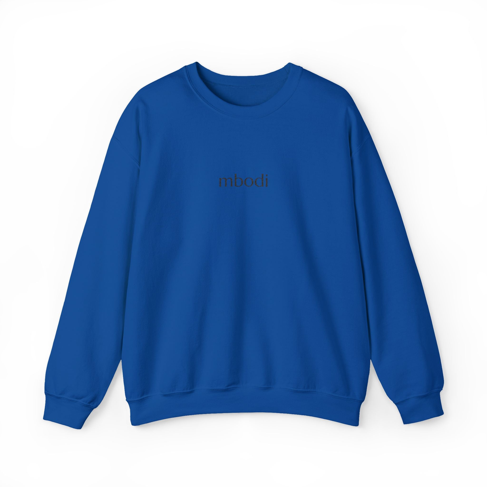 mbodi crewneck - black small letters