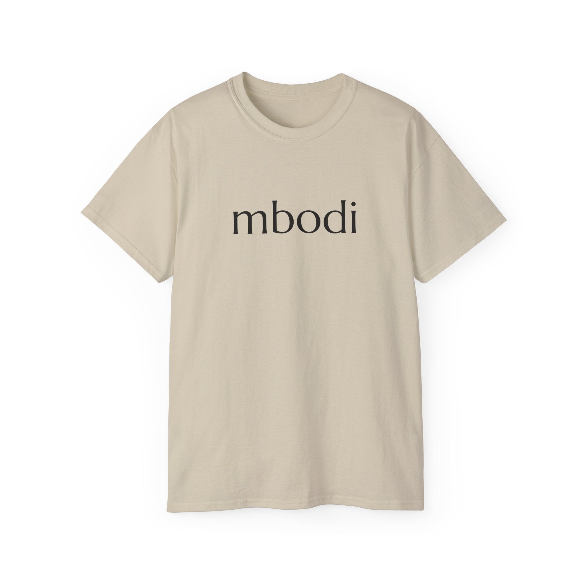 100% cotton unisex tee - black text