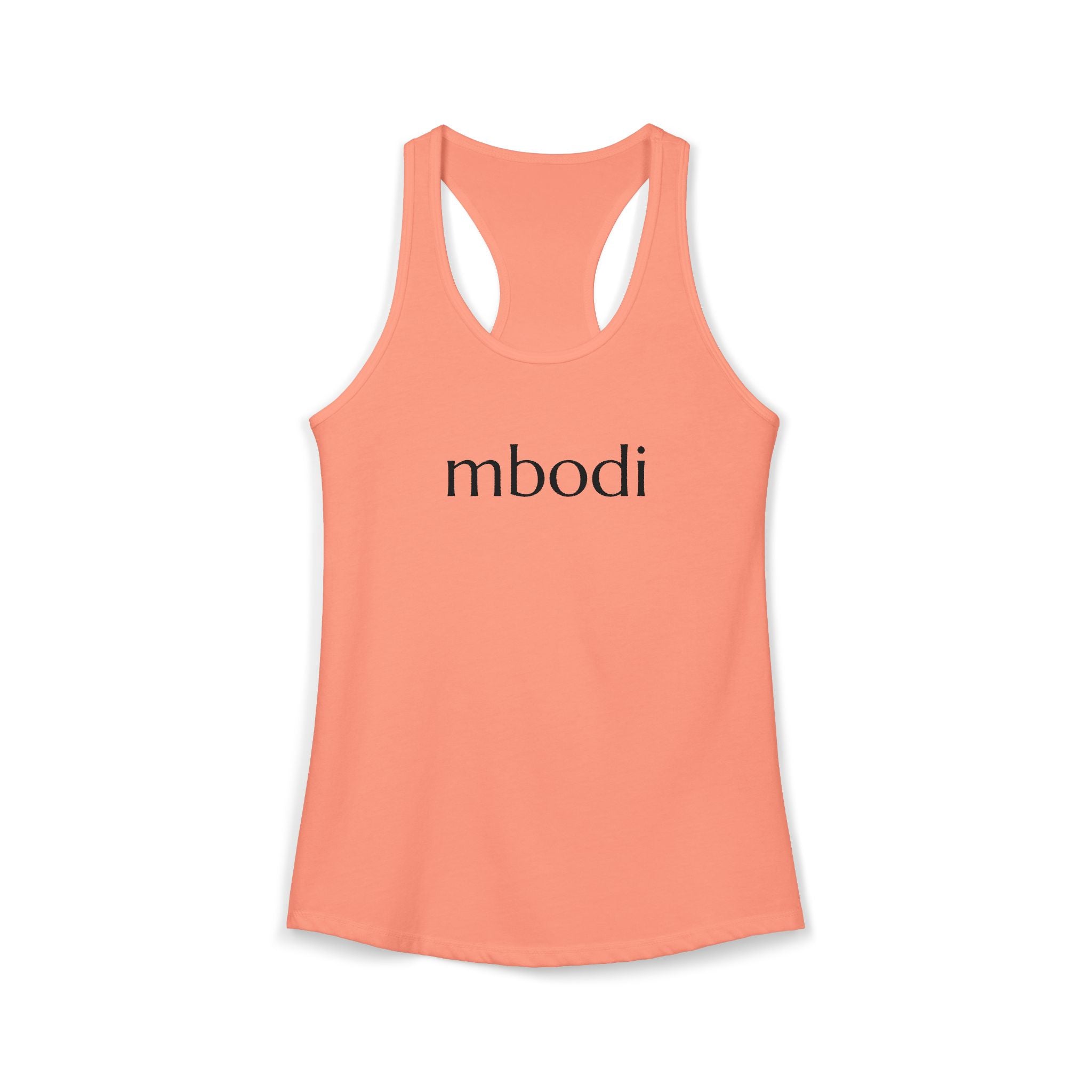 women's racerback tank - black text