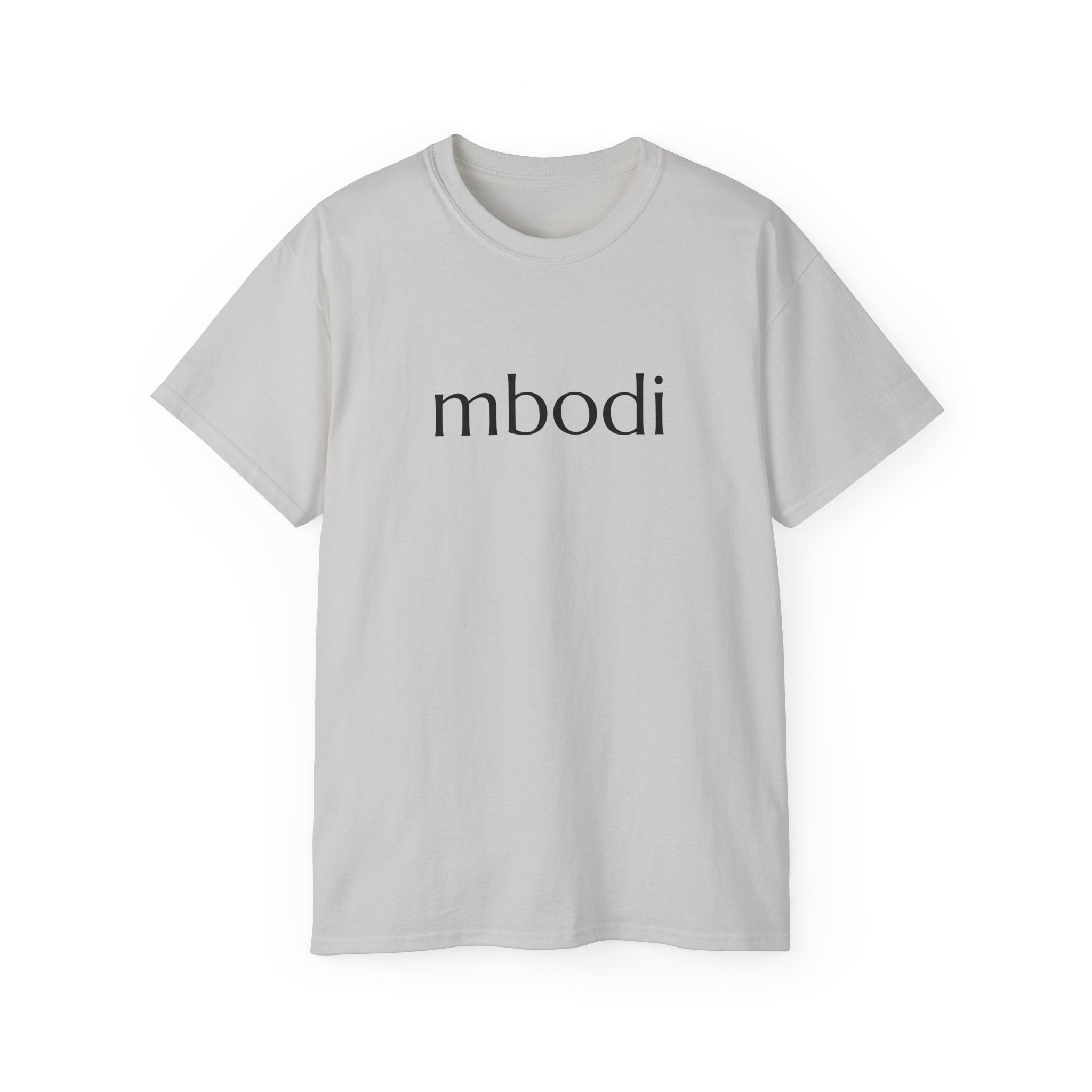 100% cotton unisex tee - black text