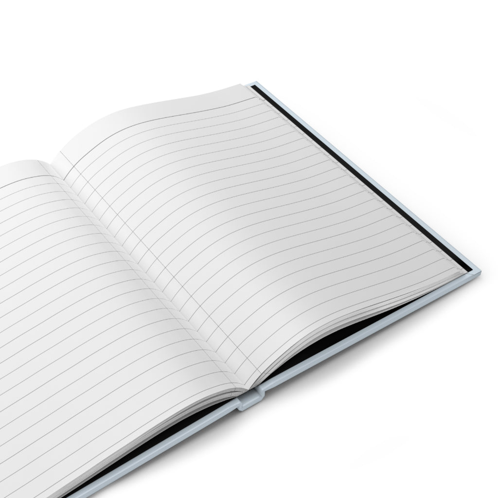 light blue hardcover journal