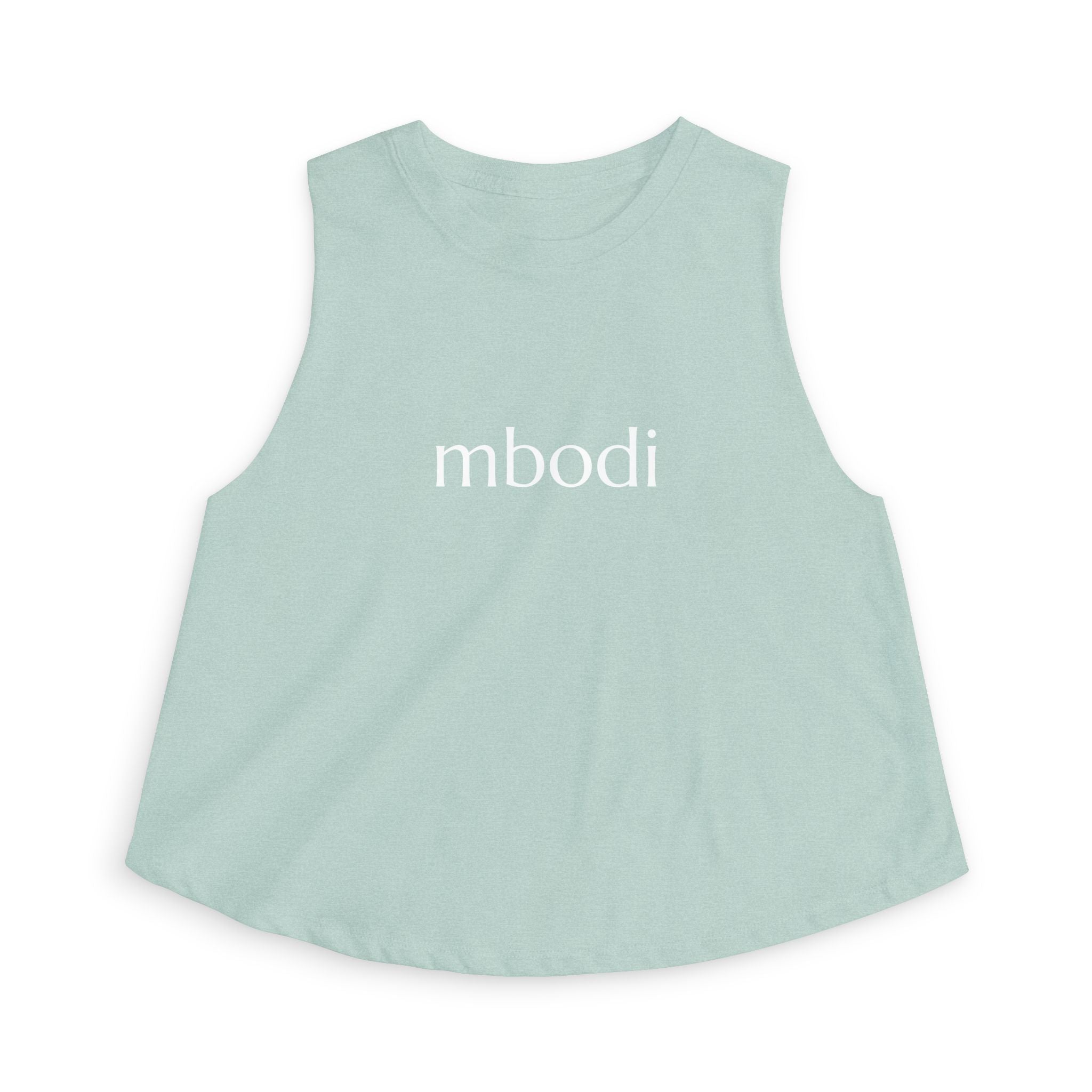 women's crop top - white text