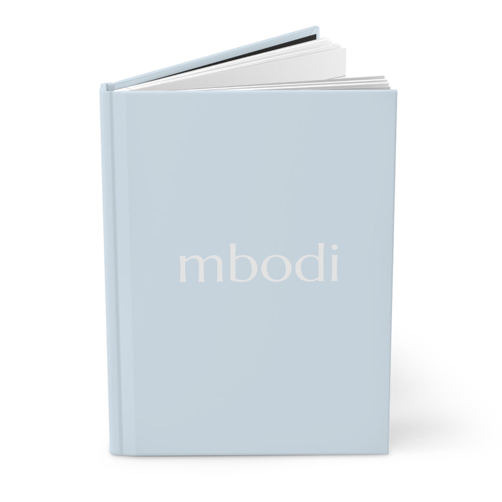 light blue hardcover journal