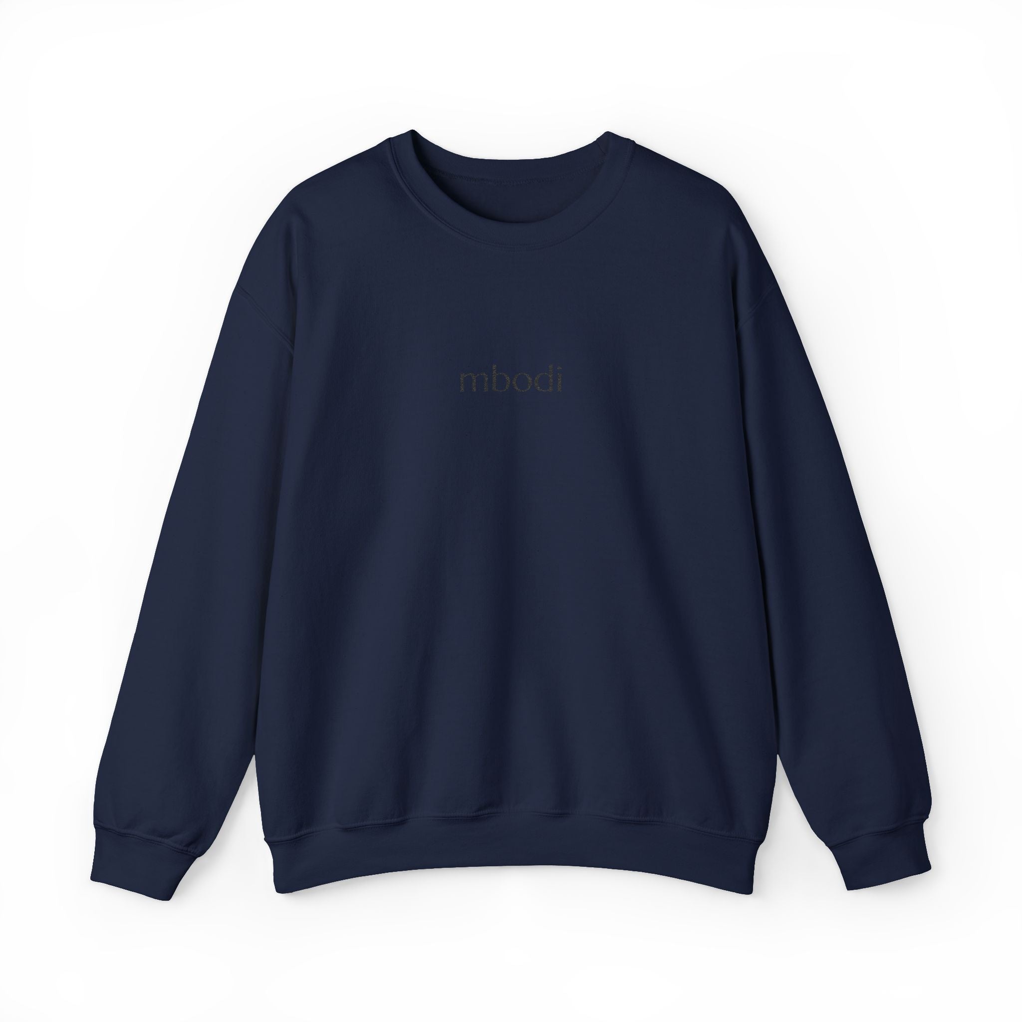 mbodi crewneck - black small letters