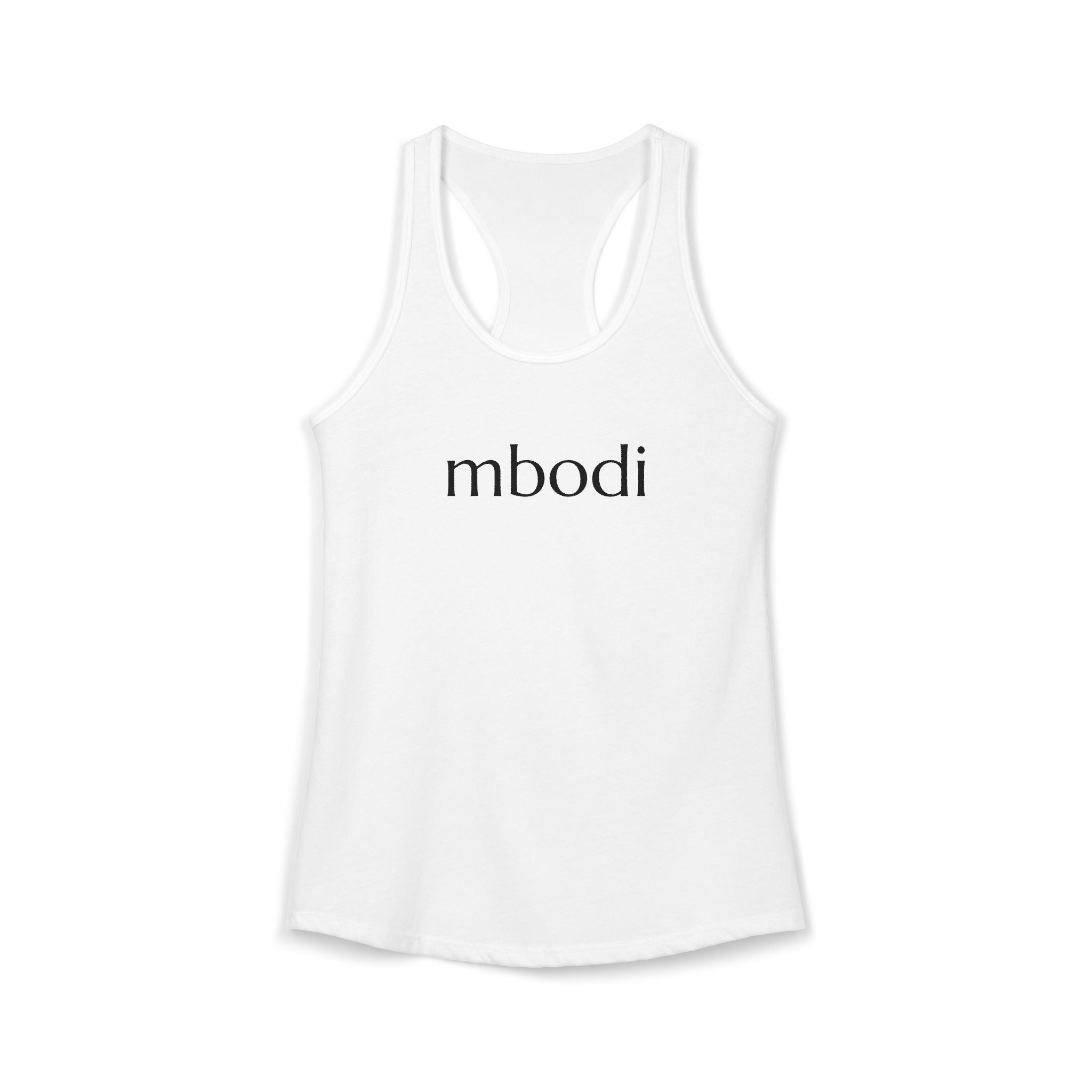 women's racerback tank - black text