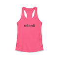 women's racerback tank - black text