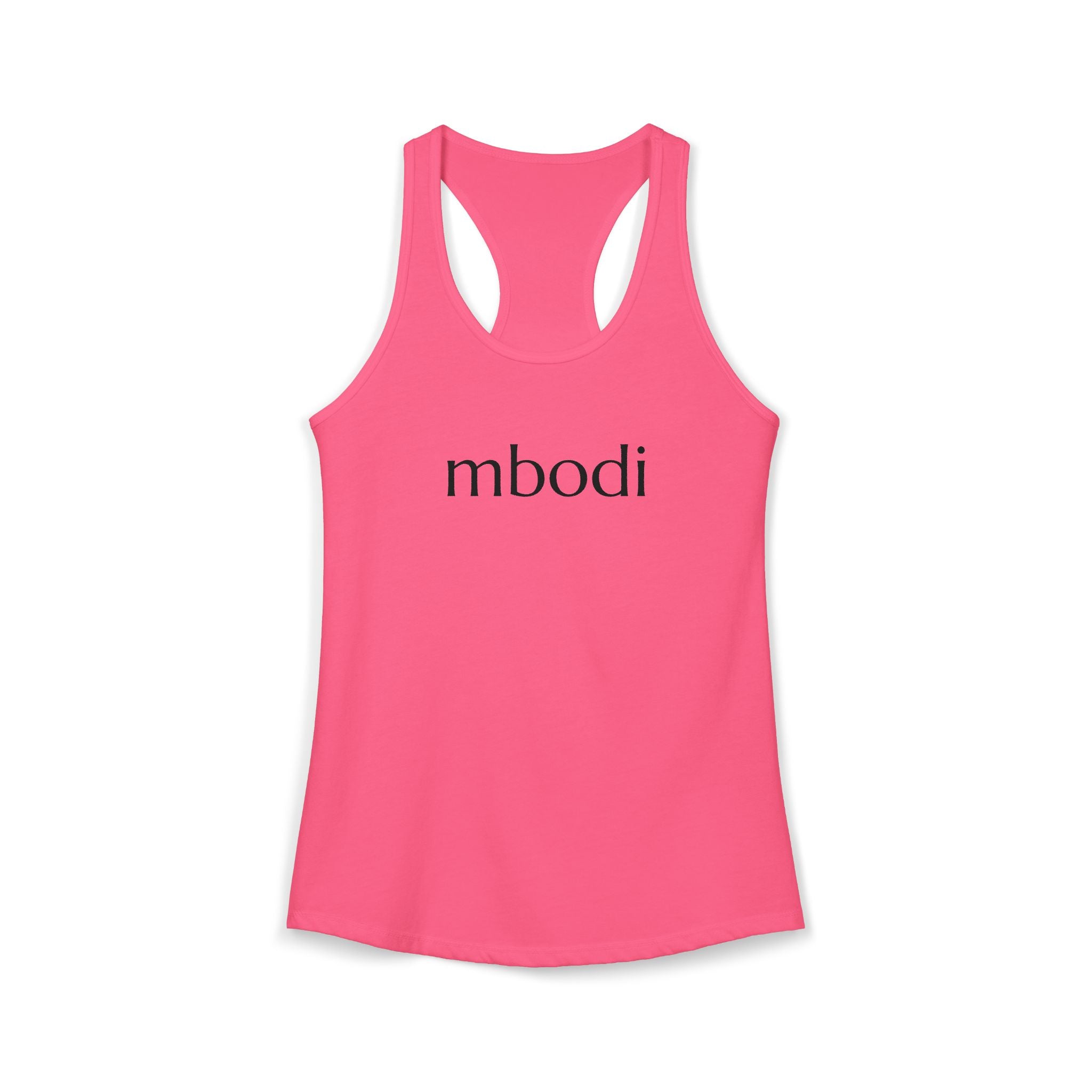 women's racerback tank - black text