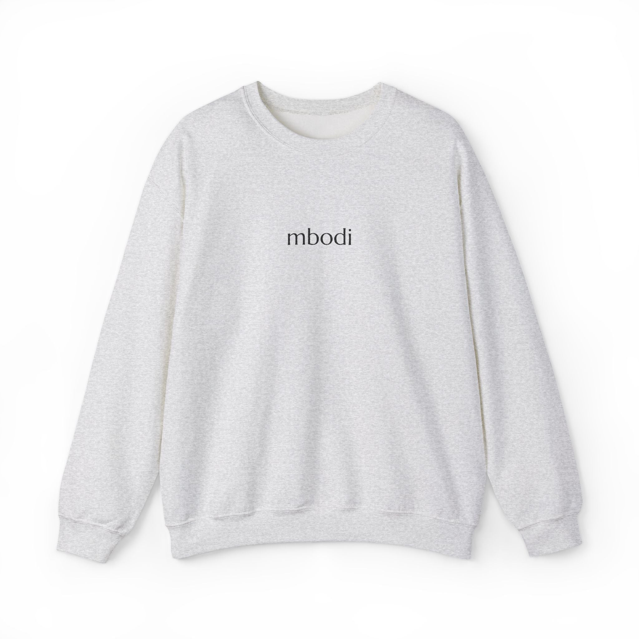 mbodi crewneck - black small letters