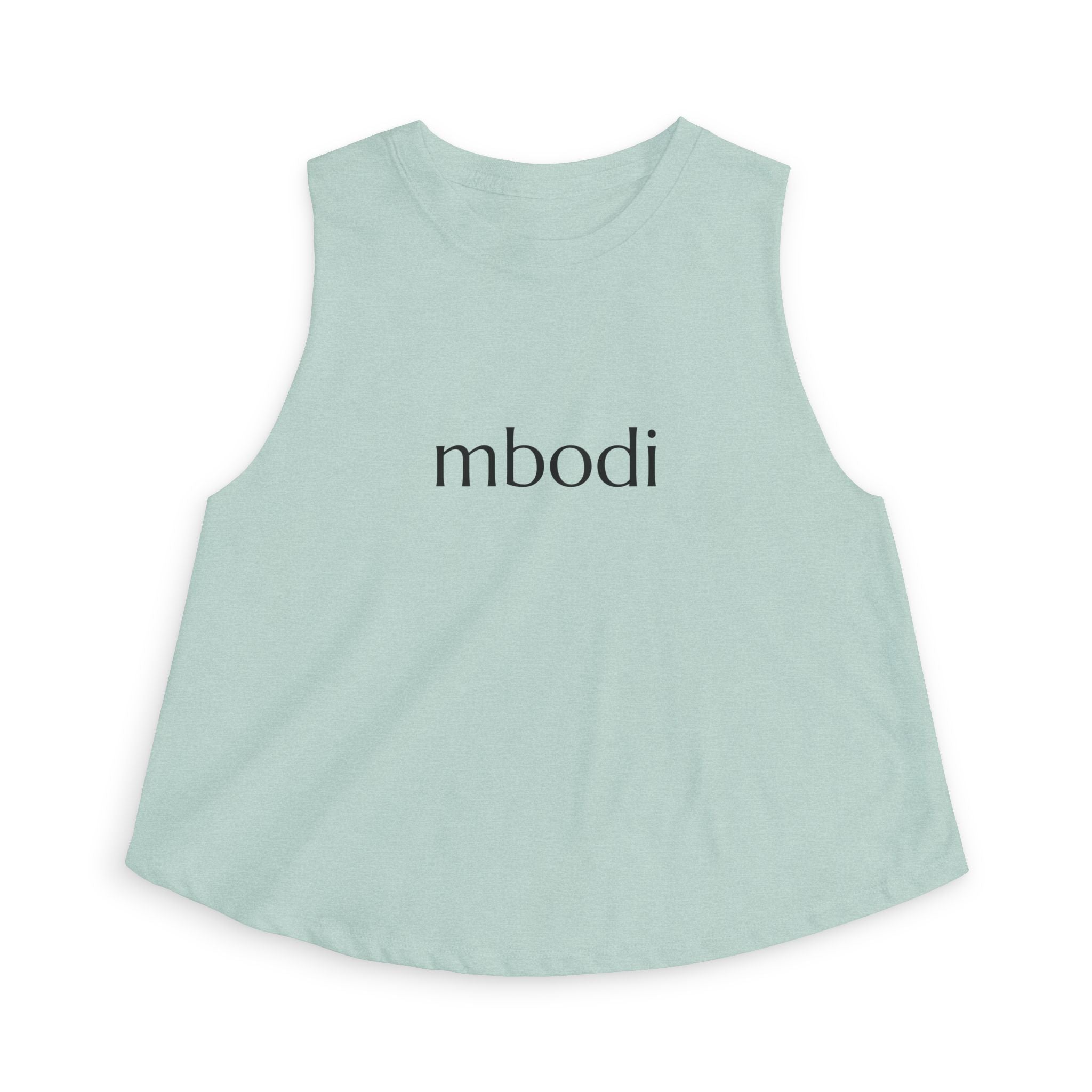 relaxed crop top - black text