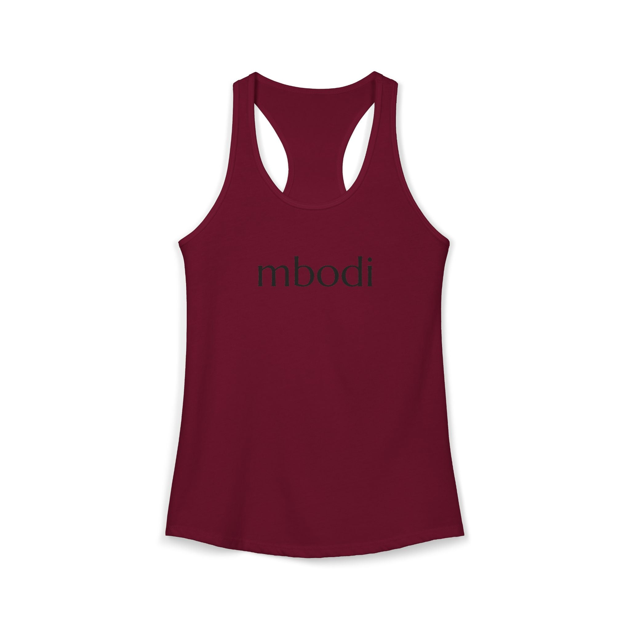 women's racerback tank - black text