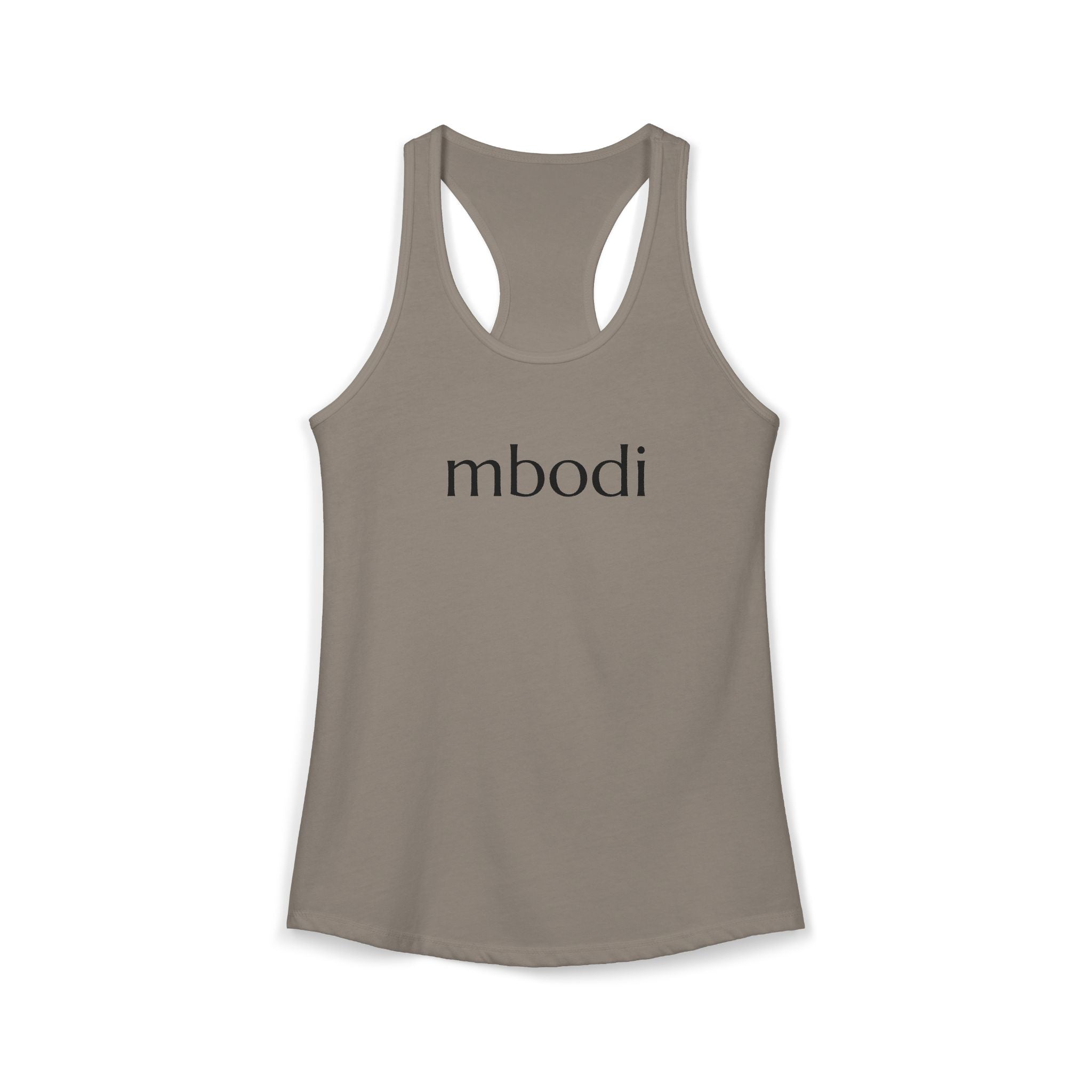women's racerback tank - black text