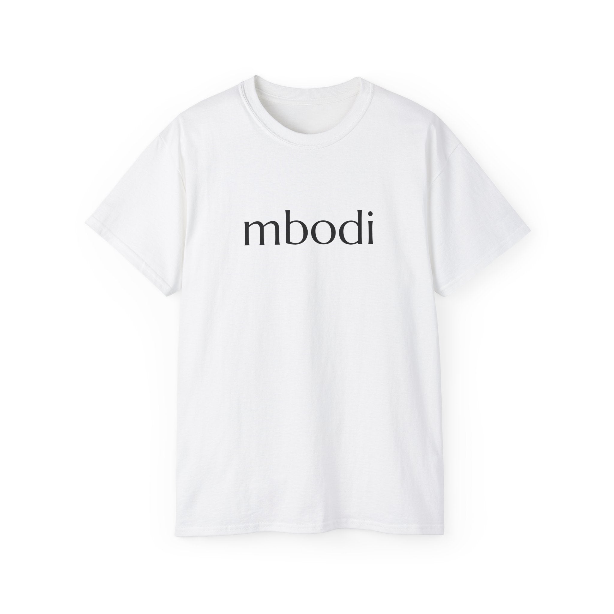 100% cotton unisex tee - black text