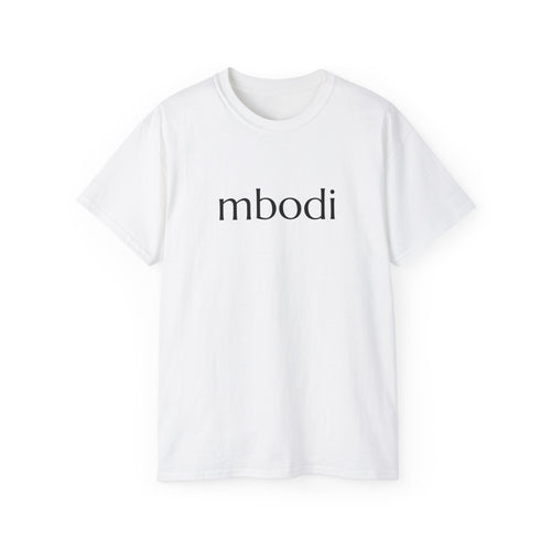 100% cotton unisex tee - black text