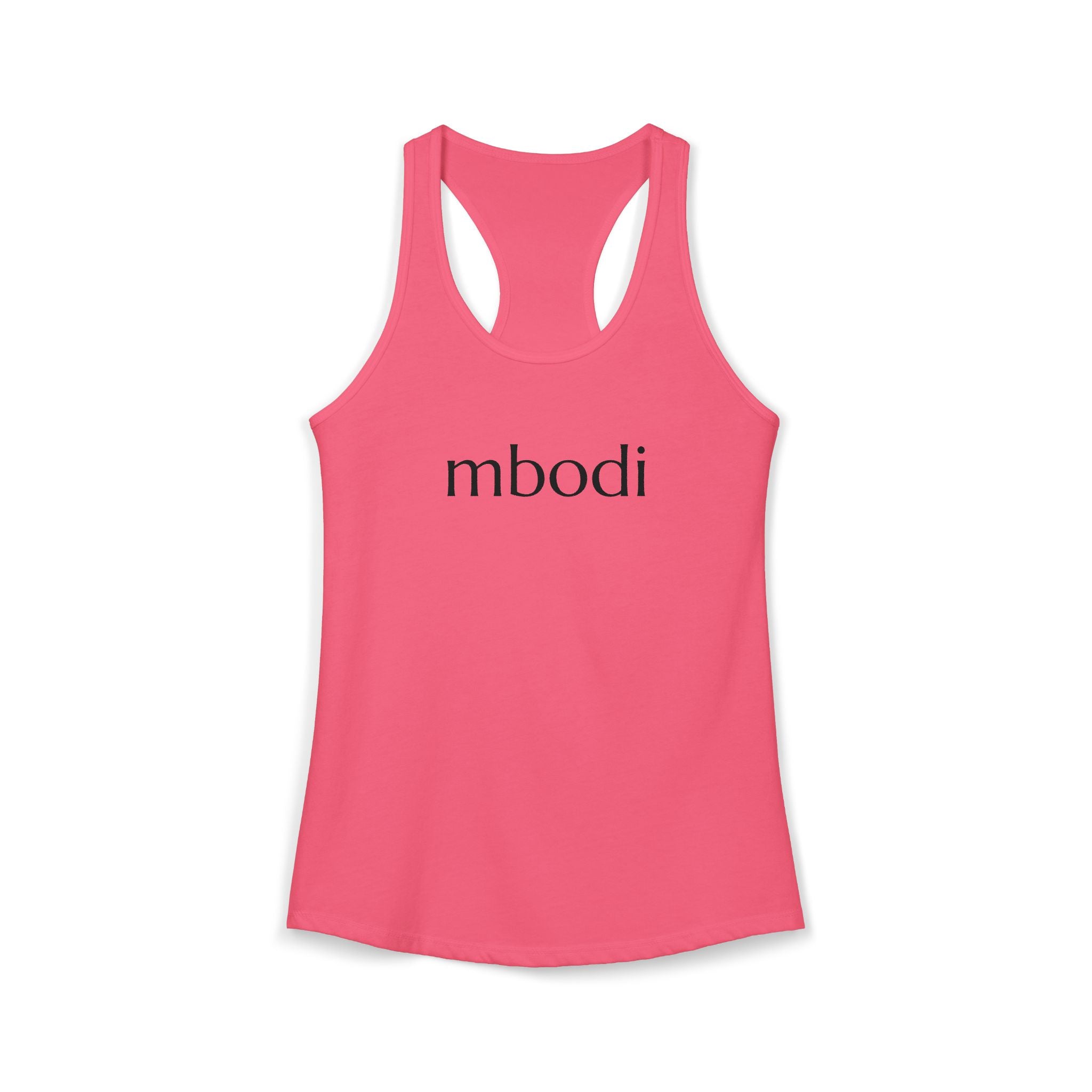 women's racerback tank - black text