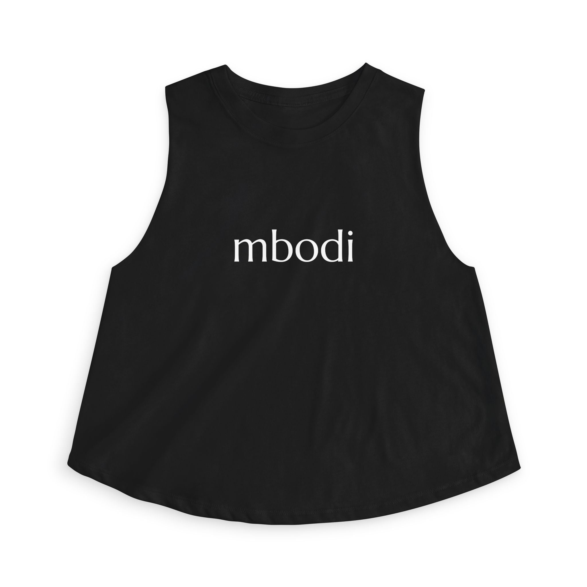 women's crop top - white text