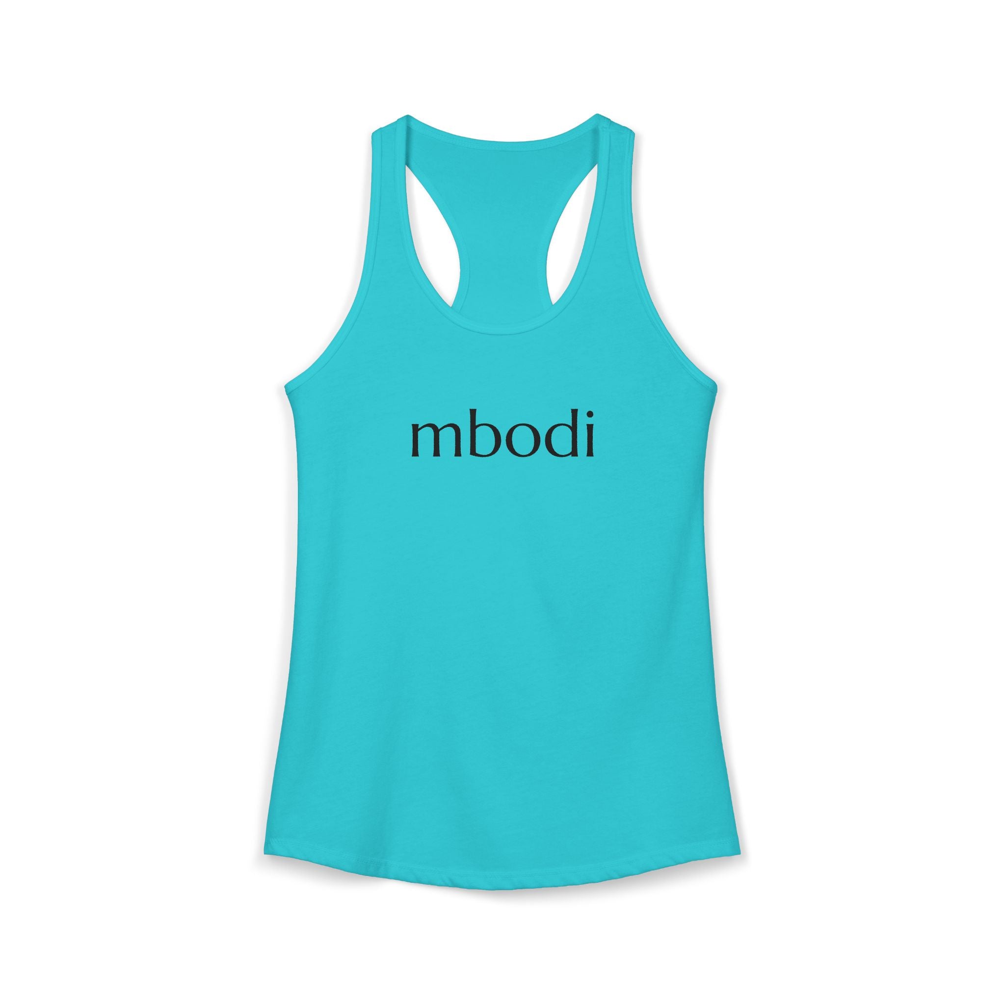 women's racerback tank - black text