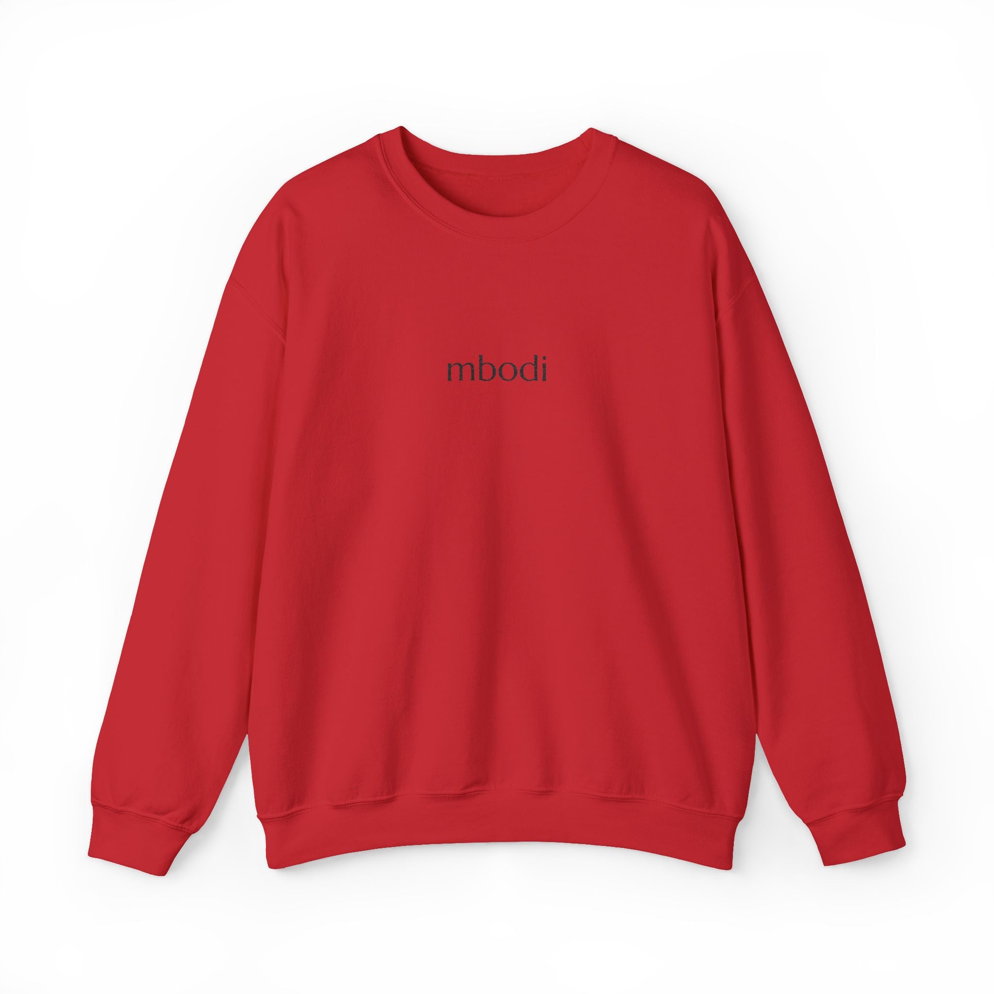 mbodi crewneck - black small letters