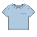 micro rib baby tee - black text