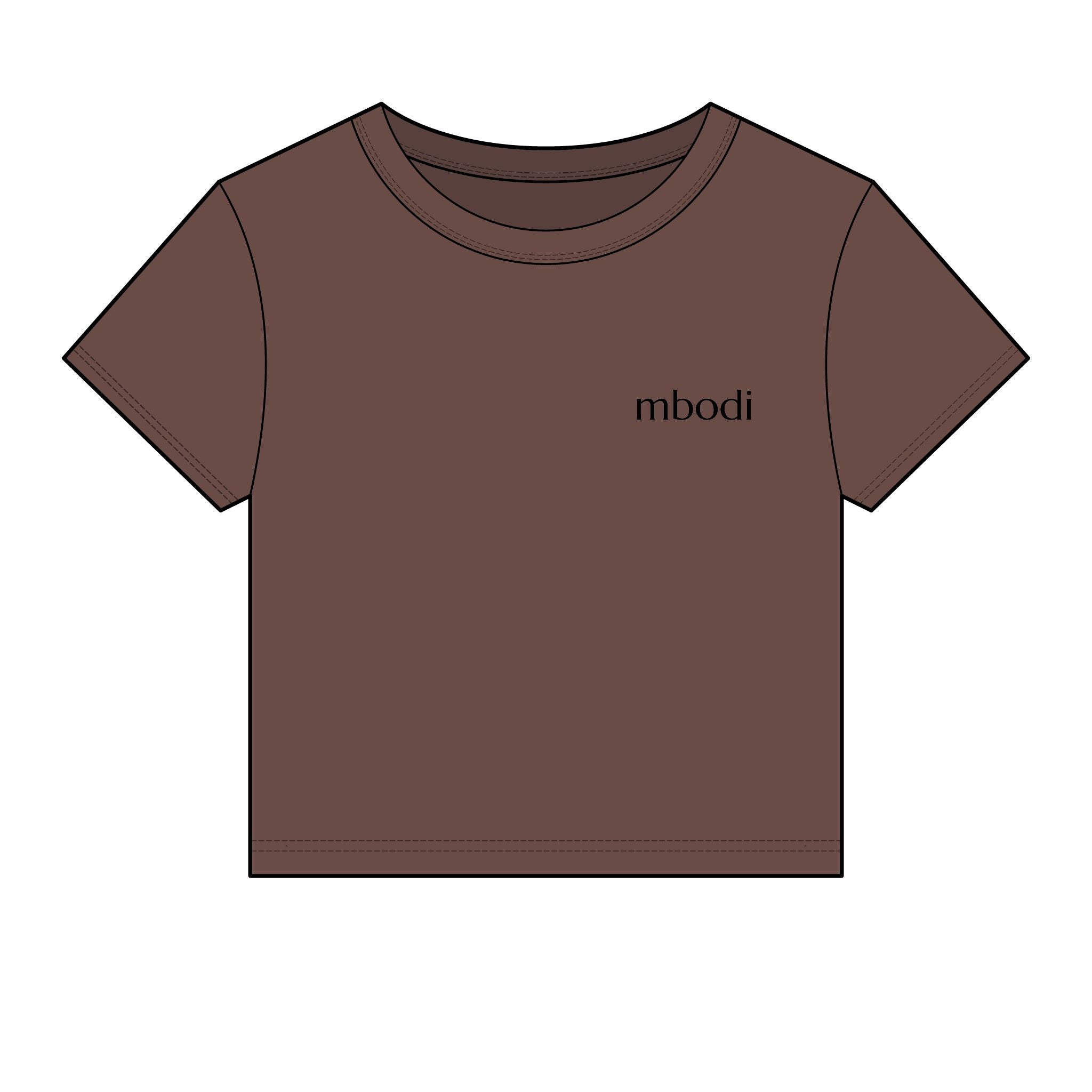 micro rib baby tee - black text