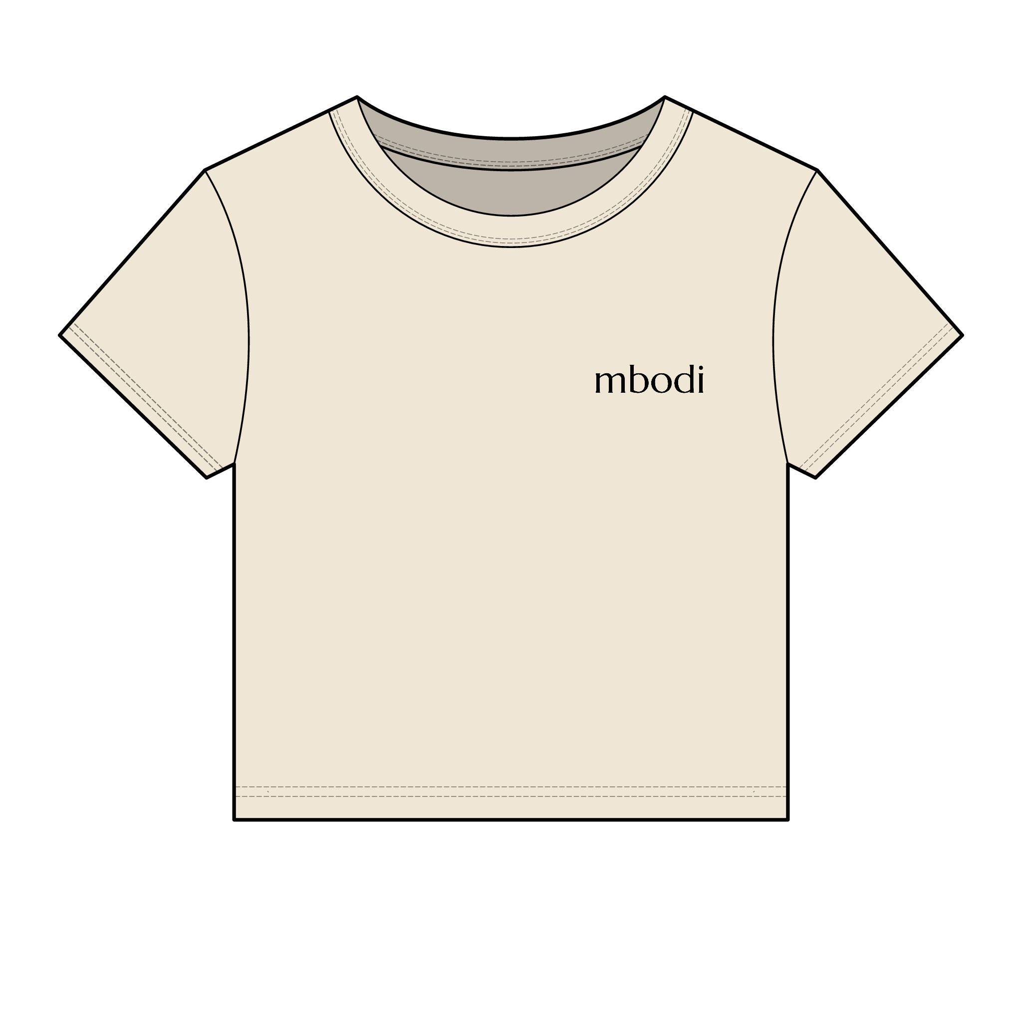 micro rib baby tee - black text