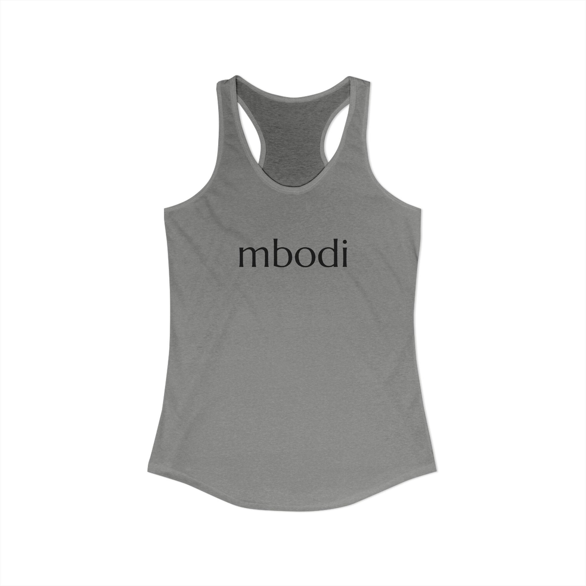women's racerback tank - black text