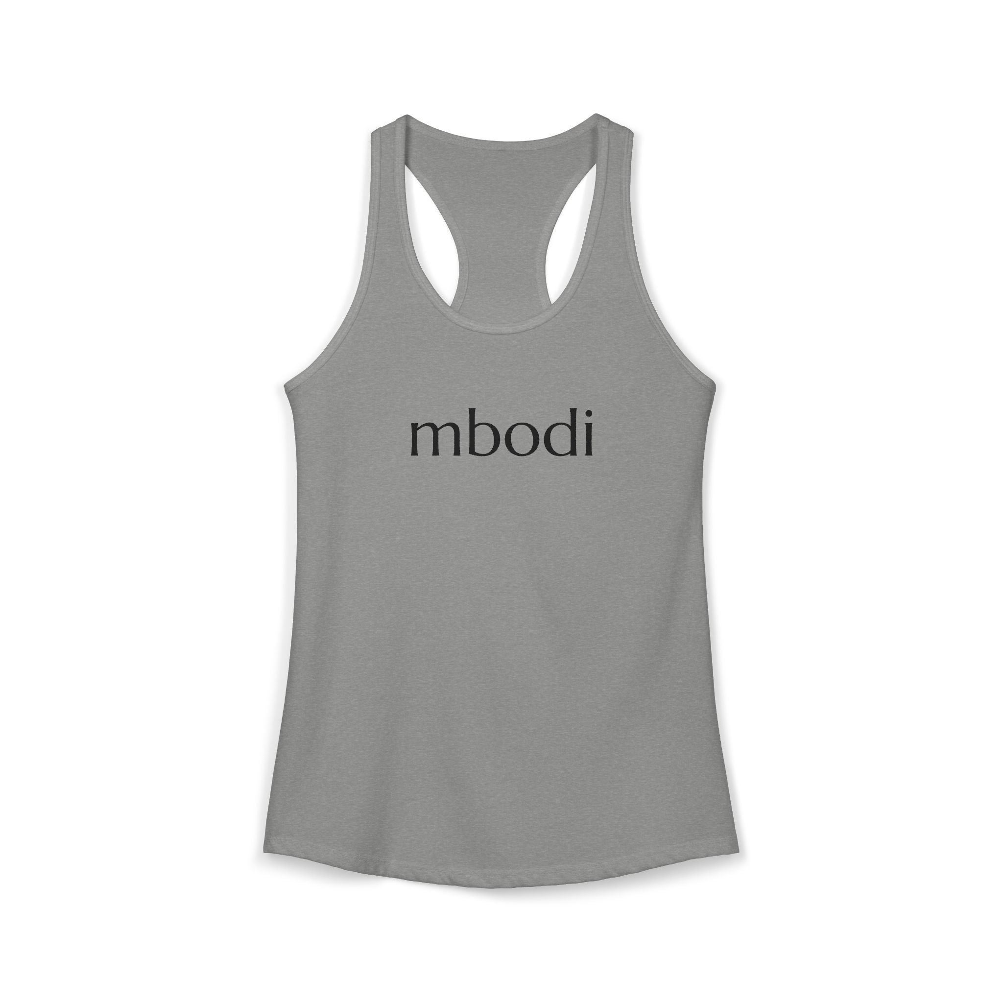 women's racerback tank - black text