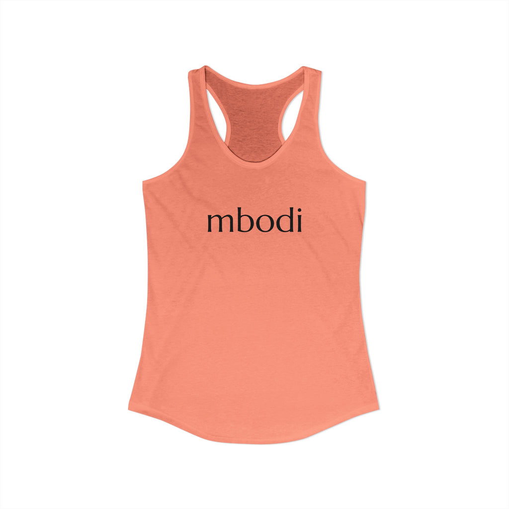 women's racerback tank - black text