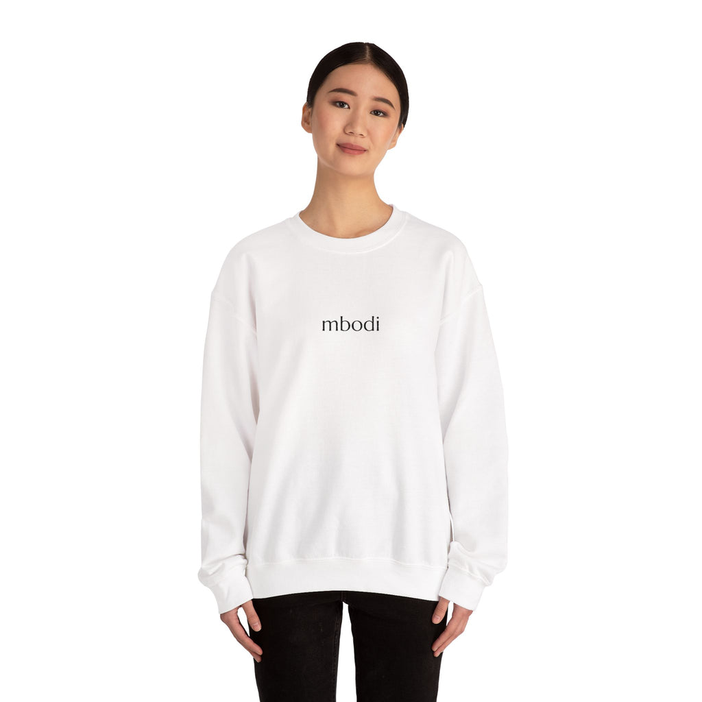 mbodi crewneck - black small letters