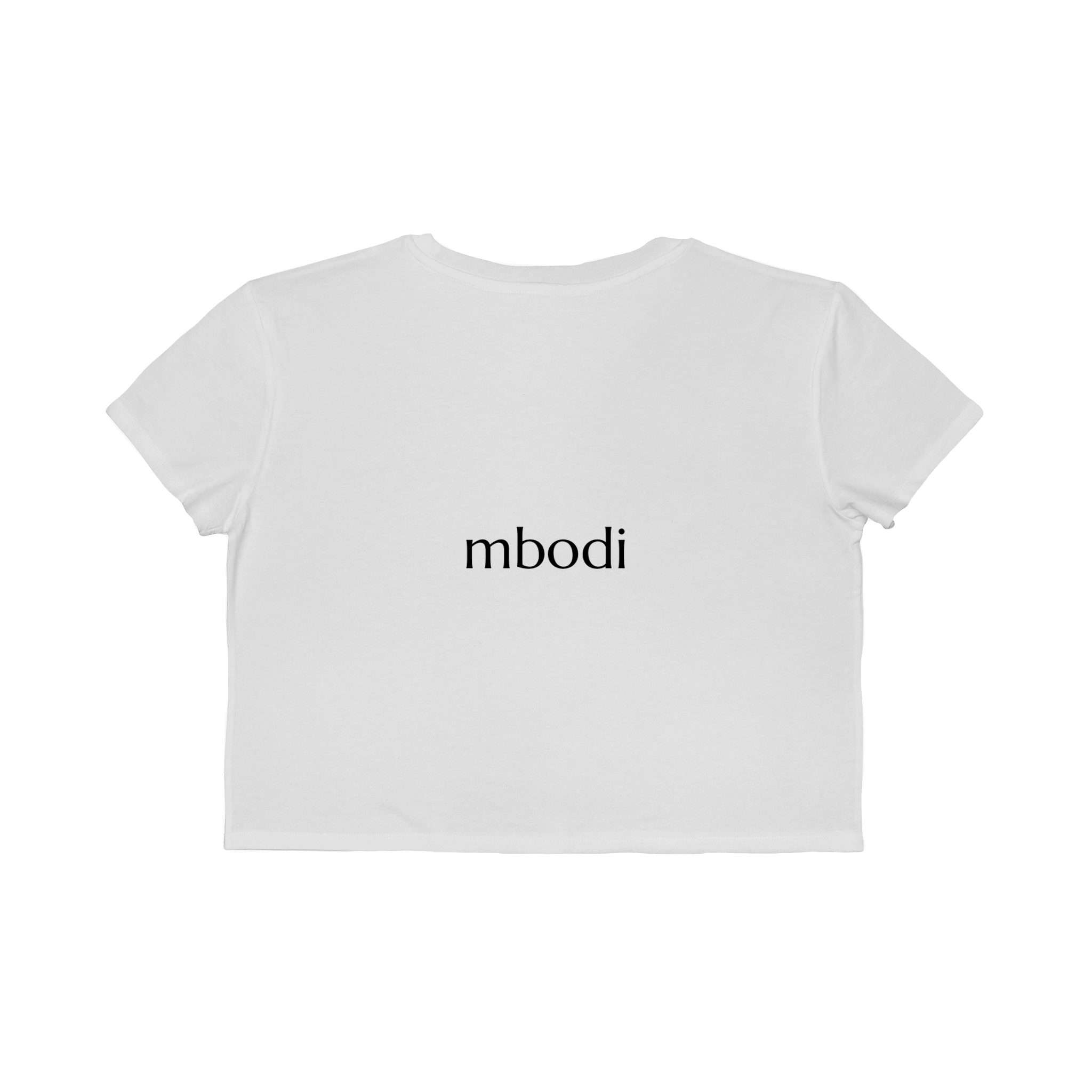 cropped boxy tee - black text