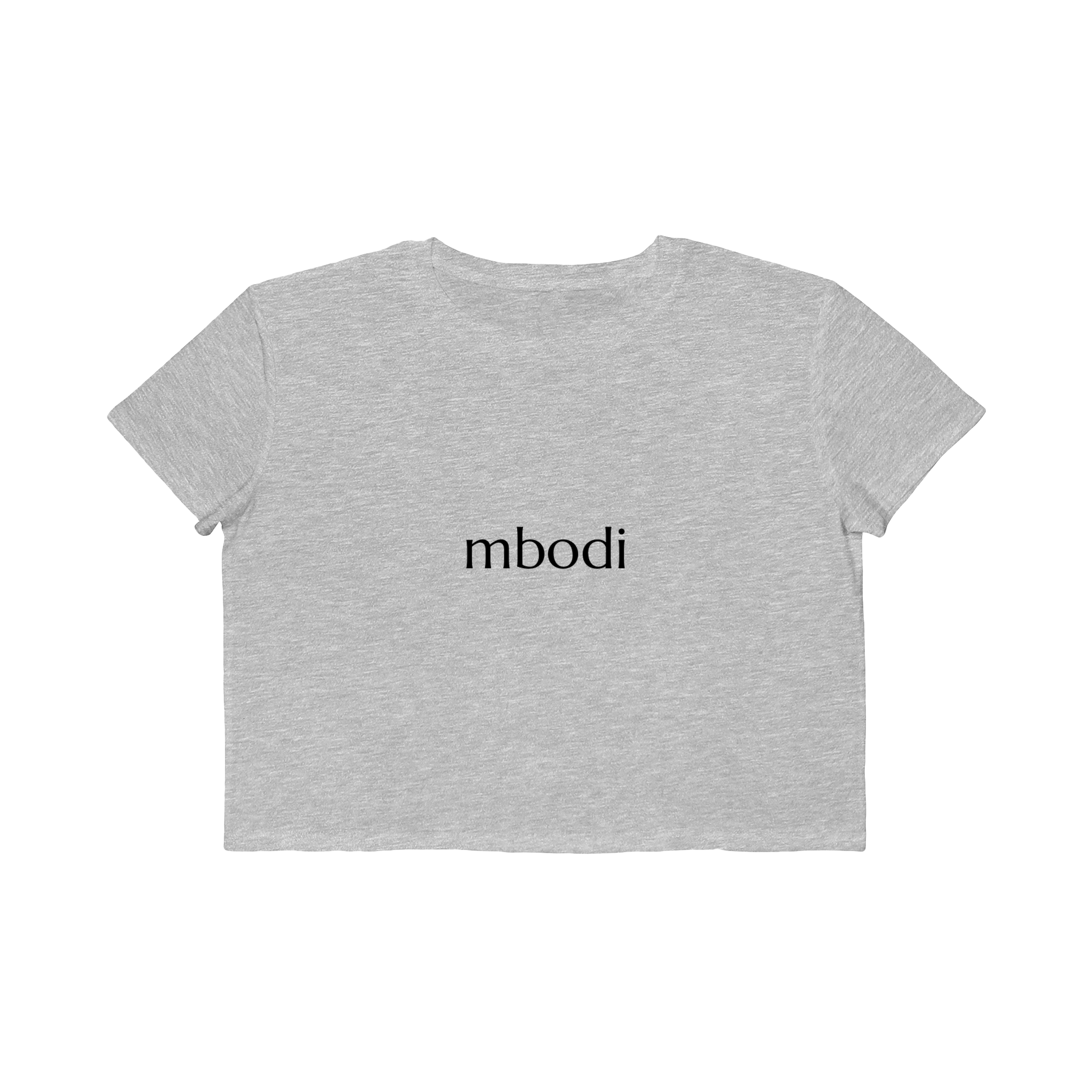 cropped boxy tee - black text